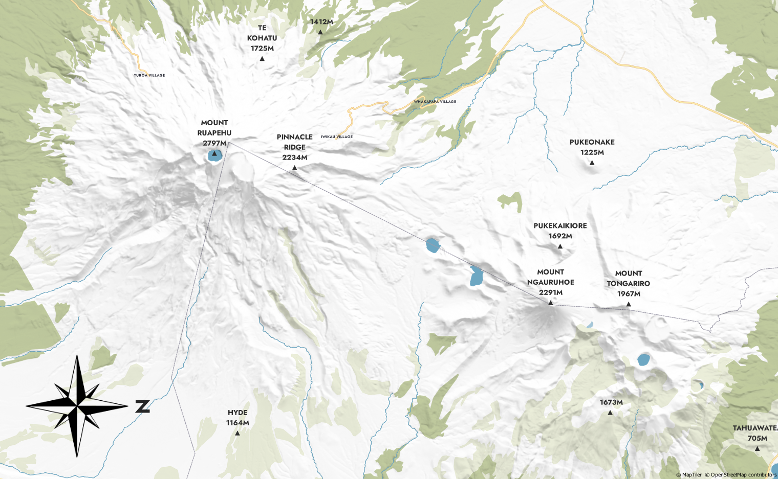 Mt Tongariro & Mt Ruapehu Keepsake Box